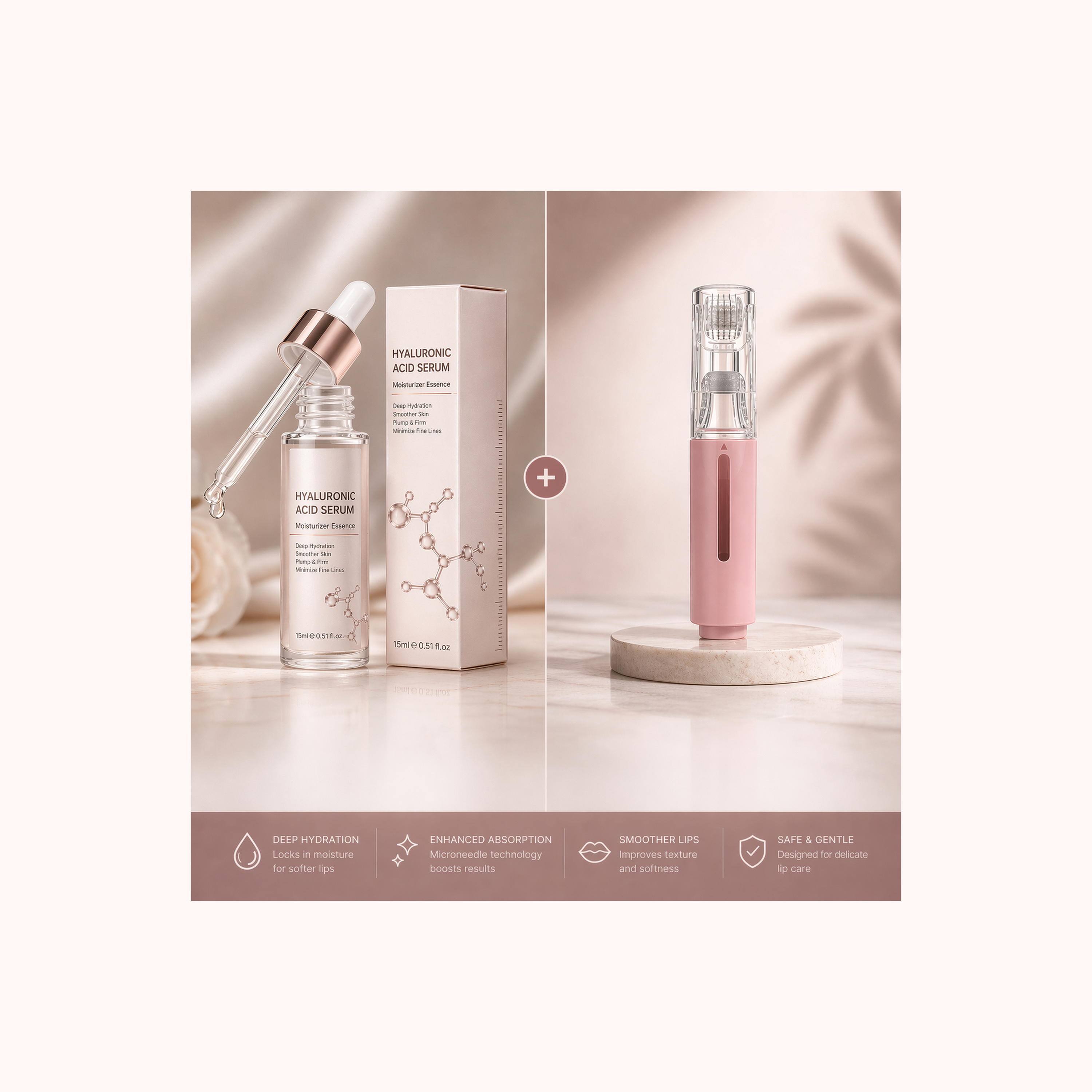 Lip Plumper Microneedle/Serum System